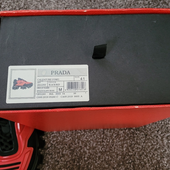 Prada Cloudbust black&red Euro Size41 US size8 - Picture 2 of 4